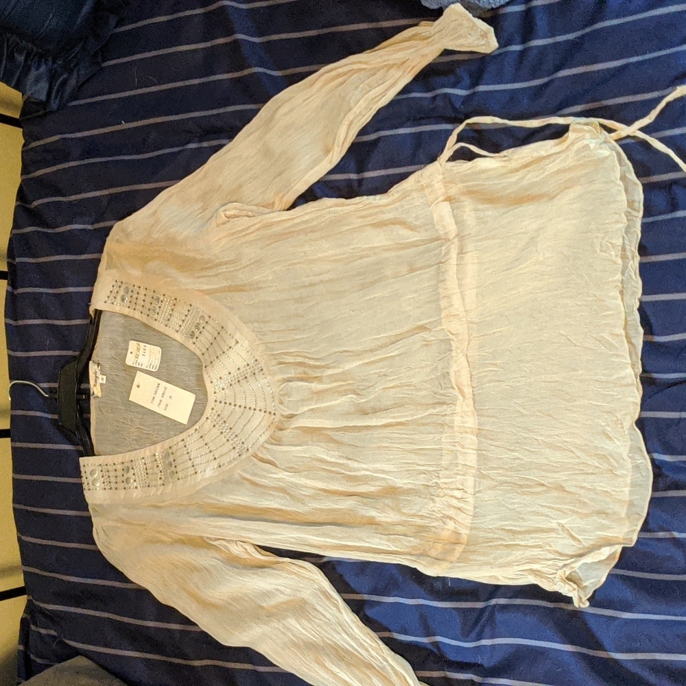 NWT sheer tunic top